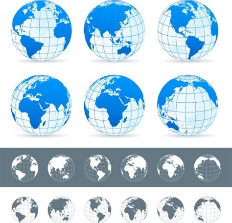 World maps and globe Royalty Free Vector Image