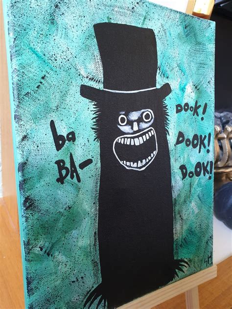 Horror Movie Acrylic Canvas Painting Babadook Horror Etsy