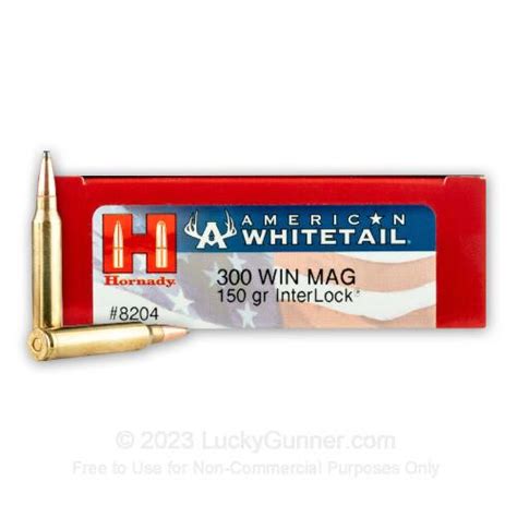 Hornady American Whitetail 300 Win Mag 150 Grain Interlock 8204 Gamemasters Outdoors