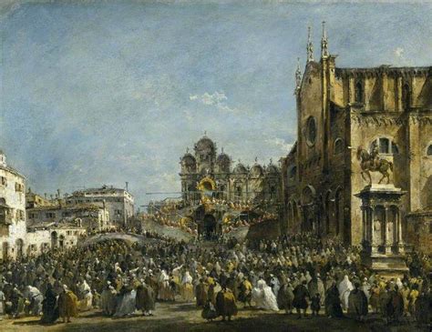 Pope Pius Vi Blessing The People Of Venice In The Campo San Zanipolo In