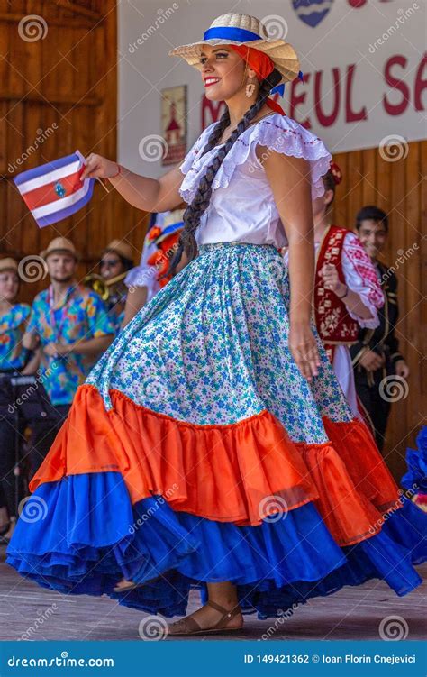 Young Dancer from Costa Rica in Traditional Costume Editorial ...