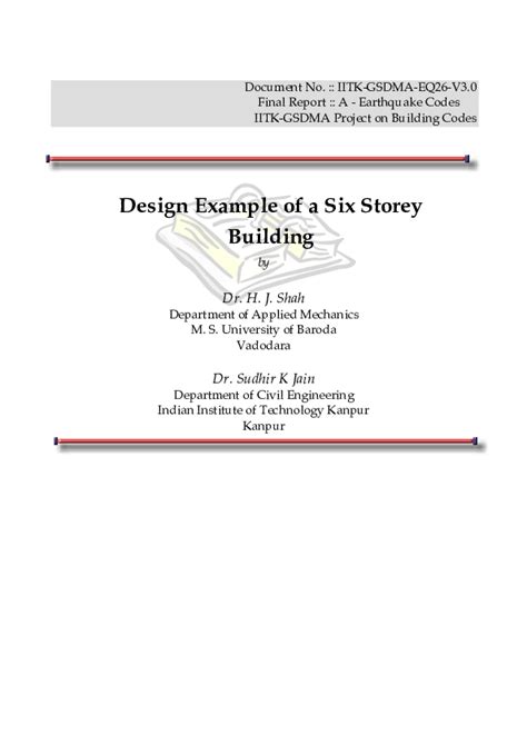 (PDF) Design Example of a Six Storey Building