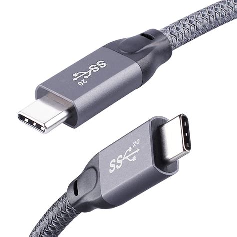 Qces Usb C To Usb C Data Cable 20gbps Usb C 32 Gen 2 Cable 33ft 4k Monitor Cord 100w Pd