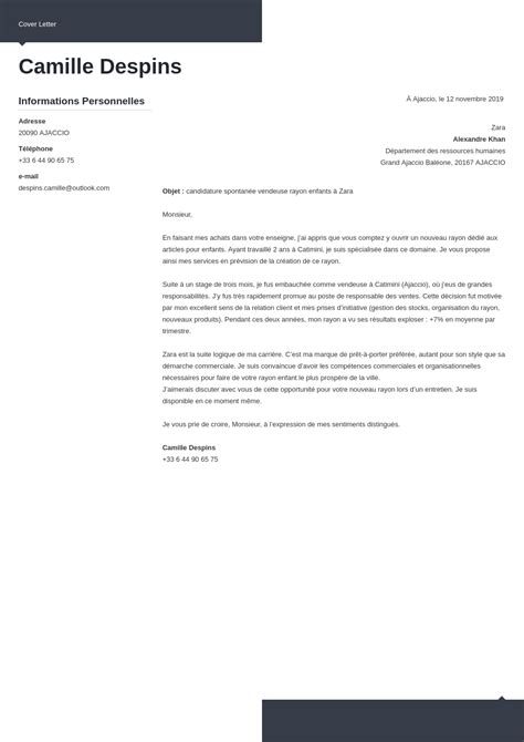 Modele Lettre De Motivation Spontanee Simple Modele De Lettre Type