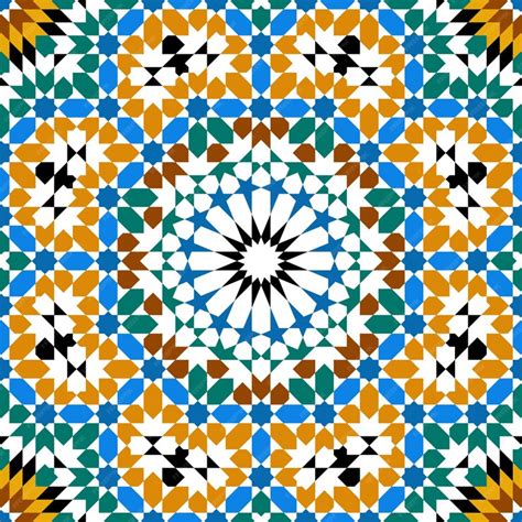 Premium Vector Seamless Arabic Geometric Ornament Based On