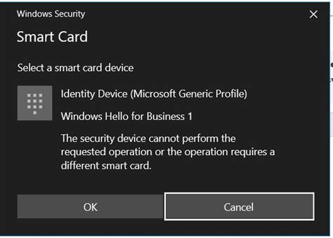 Smart Card Error Not Recognized