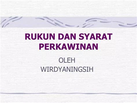 Ppt Rukun Dan Syarat Perkawinan Powerpoint Presentation Free