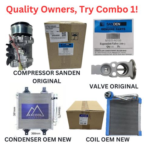 VALUE SET AIRCOND SYSTEM FULL SET UNTUK PERODUA AXIA COMPRESSOR