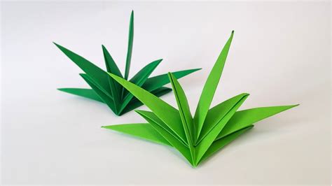 Origami Grass Tutorial How To Make A Paper Grass Youtube