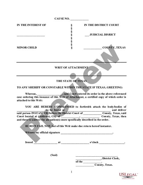 Texas Writ Of Attachment Writ Of Attachment Texas Pdf Us Legal Forms