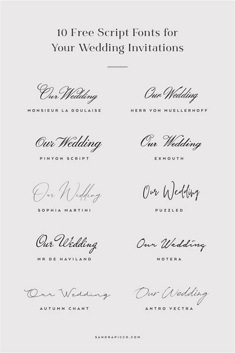 10 Free Script Fonts For Wedding Invitations Sandrapicco Best