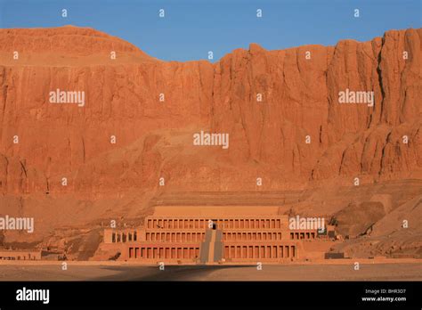 The Mortuary Temple Of Queen Hatshepsut Just After Sunrise At Deir El