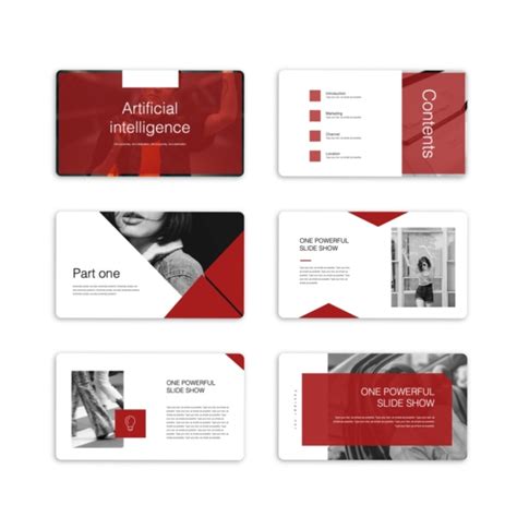 Red Business Report Presentation Powerpoint Original And High Quality