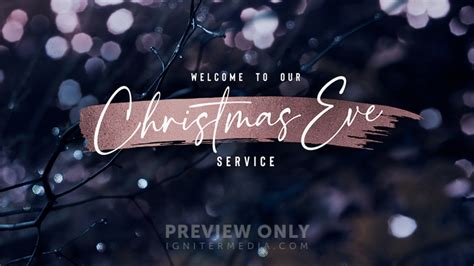 Winter Frost Welcome To Our Christmas Eve Service Title Graphics