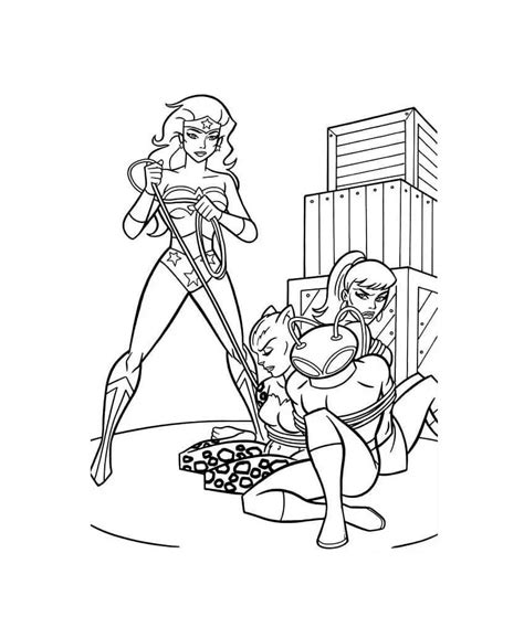 Wonder Woman And Villains Coloring Page Download Print Or Color