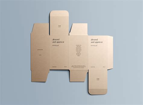 Unfolded Rectangle Box Mockup