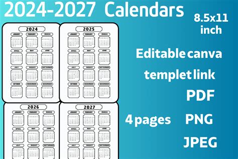 2024 2027 Calendars 2 Graphic By M S For Digital Products · Creative