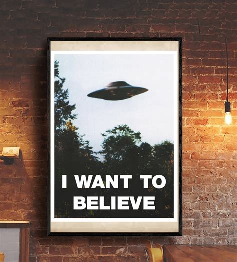 I Want To Believe X Files Poster X Files Poster Ufo Poster Etsy