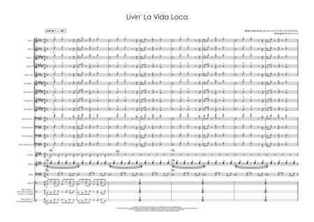 Livin La Vida Loca Arr Matt Amy By Ricky Martin Sheet Music For