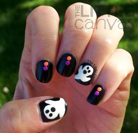 Ghost Nail Art My First Stud Manicure The Little Canvas