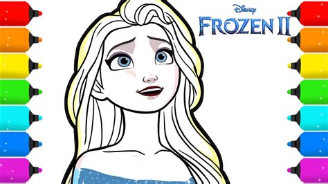 Frozen 2 Coloring Pages Elsa Hair Down