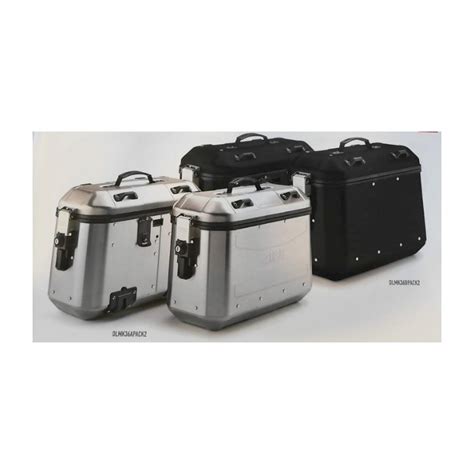 PAIR OF GIVI SIDE CASES IN ALUMINUM MONOKEY TREKKER DOLOMITI BLACK LINE