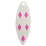 Willowleaf Spinner Blade Sz 4 1 2 GLOW WITH 5 PINK DIAMONDS