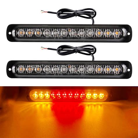 Buy Yifengshun 12 24V 12 LED Emergency Strobe Lights Warning Lights Bar