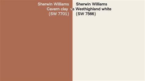 Sherwin Williams Cavern Clay Vs Westhighland White Side By Side Comparison