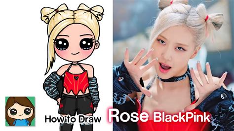 How To Draw Rose Blackpink Pink Venom Youtube