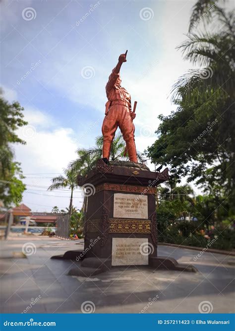 Madiun, East Java, Indonesia - September 23, 2022: Monument To Colonel