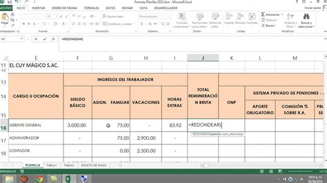 Planilla De Remuneraciones Youtube