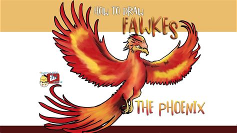 How to draw Fawkes - The Phoenix from Harry Potter - Little Hatchlings ...