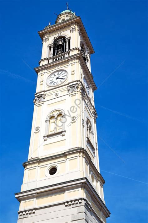 Isang Lumang Larawan Ng Sinaunang Clock Tower Sa Italy Europe Larawan