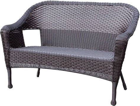 Amazon Jeco W00402 L Resin Wicker Clark Loveseat Espresso