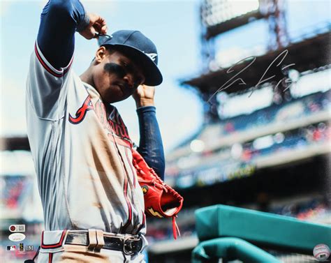 Ronald Acuna Jr Signed Braves 16x20 Photo JSA Acuna Jr Pristine