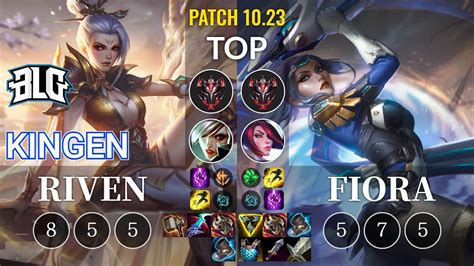 BLG Kingen Riven Vs Fiora Top KR Patch 10 23 YouTube