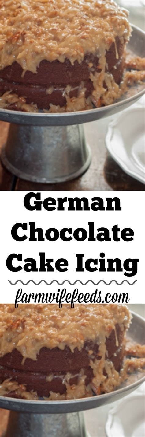 German Chocolate Cake Icing - The Farmwife Feeds