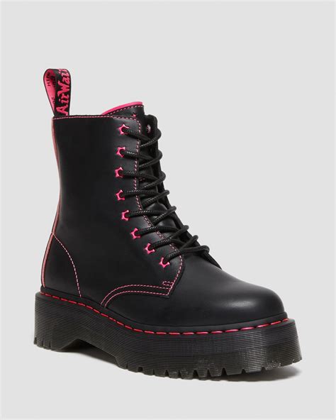 Jadon Ii Boot Neon Star Leather Platforms In Black Dr Martens