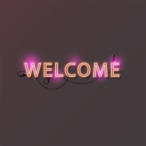 Premium Vector Welcome Neon Design