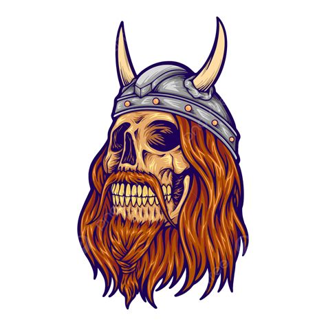 Old Man Skull Viking Illustration Vector Illustrations For Your Work ...