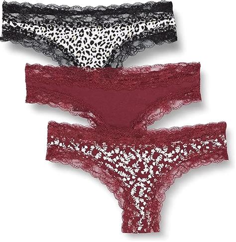 Iris Lilly Damen Tanga 3er Pack Amazon De Fashion