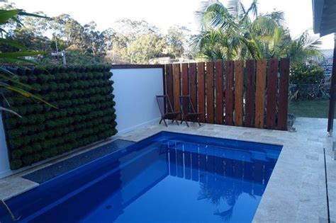 Pool With Railway Sleeper Fence Railway Sleepers Swimming Pools