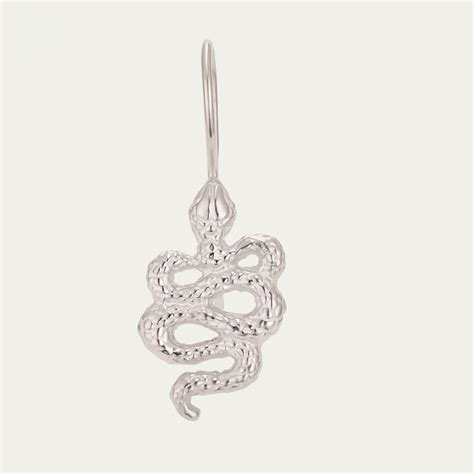 Boucle D Oreille Serpent Argent