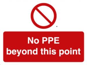 No Ppe Beyond This Point Tsc Signs