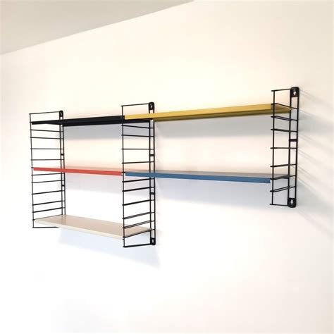 Vintage Tomado Wall Unit With Metal Shelves By A Dekker S