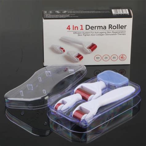 4 En1 Derma Skin Derma Roller 300 700 1200 Avec Des Aiguilles De