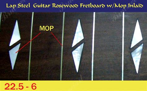 Bruce Wei Lap Steel Fretboard Wmop Inlay Scale 225 6 Etsy