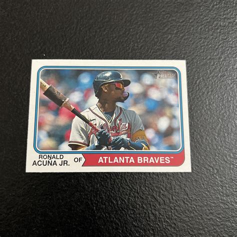 Ronald Acuna Jr 2023 Topps Heritage Image Variation SP Card 183 Atlanta