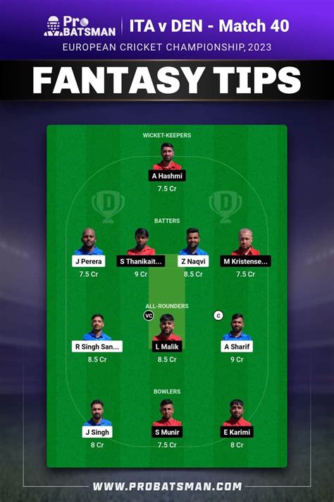 Ita Vs Den Dream11 Prediction With Stats Pitch Report And Player Record